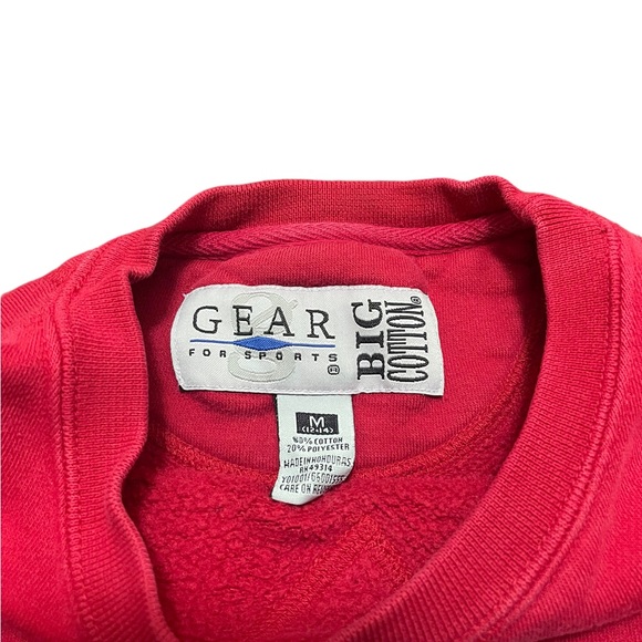 The University Of Kanas Crewneck Pullover Sweatshirt Red Y2K VTG Kids Medium - Picture 5 of 5